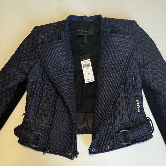 Bcbgmaxazria Runway Pilar Long sleeve Quilted zip up Jacket woman’s XXS - Picture 5 of 16